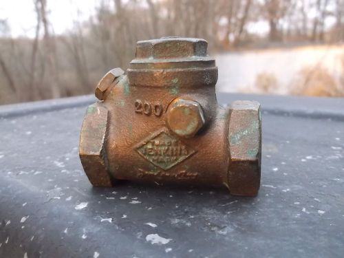 1 vintage jenkins bros brass swing check valve gas or steam engine? 1/2 200 for sale