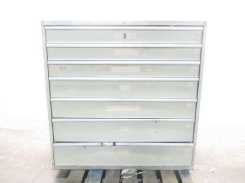 Stanley vidmar 7-drawer steel 28-1/2 in 56-1/4 in 57 in tool box storage d454724 for sale