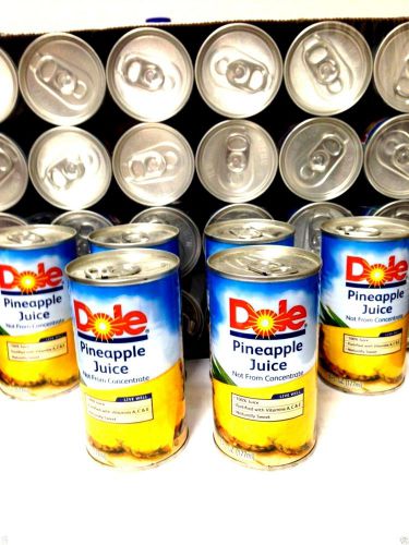 24 CANS~DOLE BRAND 100% PINEAPPLE JUICE 6 oz ~ON SALE NOW ~~