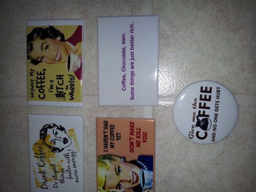 Coffee Labels Magnets Humorous for Coffee Shop
