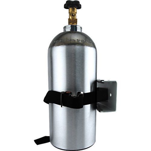 Single gas cylinder safety wall bracket- bar kegerator air tank co2 holder strap for sale