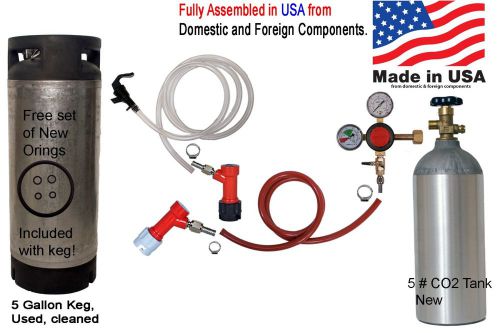 Home Brew Keg Kit 5 Gallon Keg 5 Pound CO2 (HK110P) Made in USA Free Shipping
