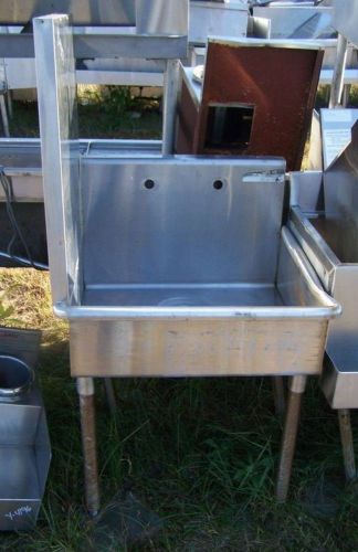 Stainless steel single compartment sink with left splash gaurd for sale