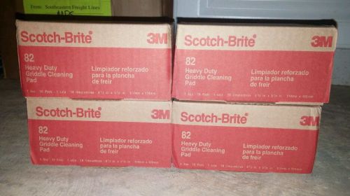 Scotch Brite 3M 82 Heavy Duty Griddle Cleaning Pad 4 cases of 10
