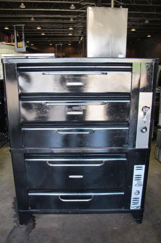 Blodgett gas commercial double deck pizza bread oven for sale