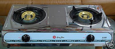 New Cast Iron Stainless Steel  LP Double Stove Burner CH808B