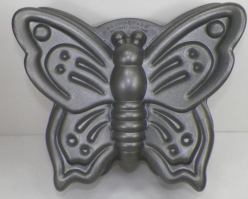 NORDIC WARE BUTTERFLY CAKE PAN CAST ALUMINUM NON STICK FINISH 9 CUP