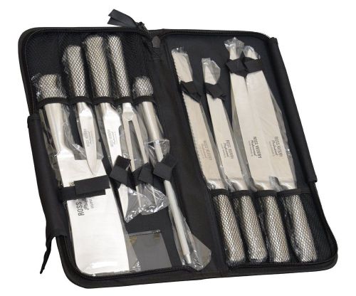 Professional eclipse premium stainless steel 9 piece chefs knife set in case new for sale