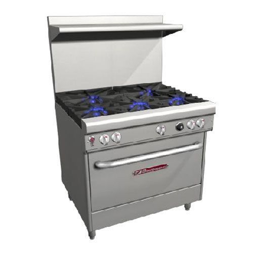 Southbend 4366d range, 36&#034; wide, 3 star saute burners front (33,000 btu), and 2 for sale