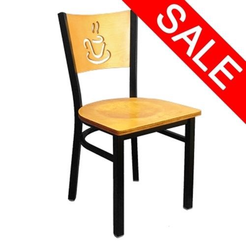 Metal Solid Back Chair With Coffee Cup Design (BNR-315C-COFFEECUP)