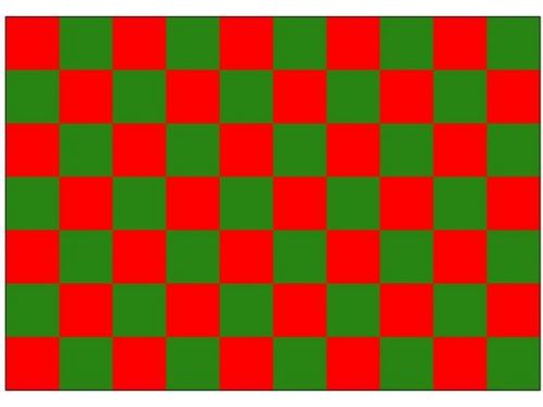 CHECKERED FLAG 3X5&#039; RED AND GREEN NEW ATTENTION MESSAGE