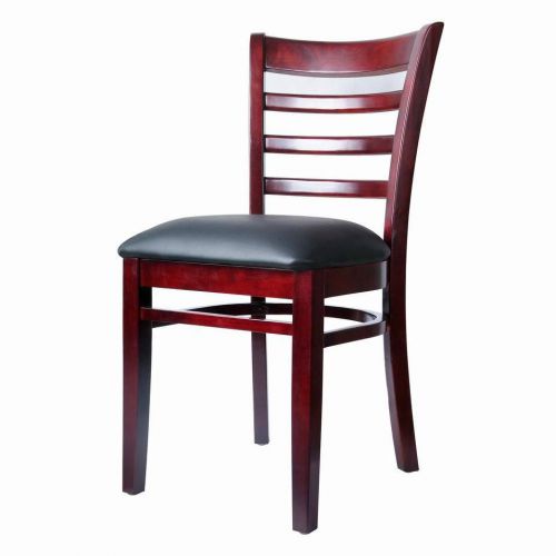 Ladder Back Restaurant Chairs Mahogany Color  Lot of 40