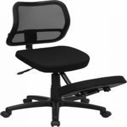 Flash Furniture WL-3425-GG Mobile Ergonomic Kneeling Task Chair with Black Curve