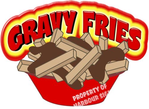 Gravy Fries Decal 14&#034; Potato Fresh Hot Concession  Restaurant Food Truck Sticker