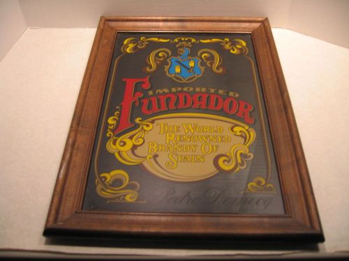 Vintage Bar Sign Wall Advertising &#034;Imported Fundador&#034; Brandy From Spain