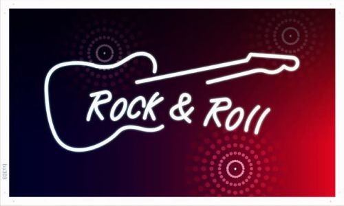ba303 Rock and Roll Guitar Music NEW Banner Shop Sign