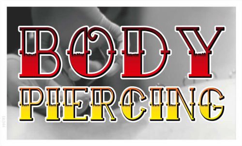 bb344 Body Piercing Shop Banner Shop Sign