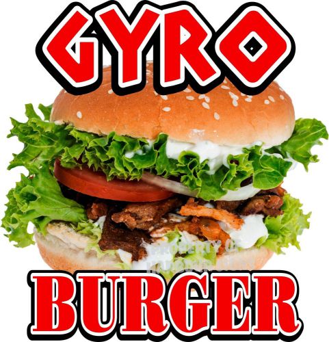 Gyro Burger Decal 14&#034; Concession Cart Restaurant Greek Food Truck Vinyl Menu