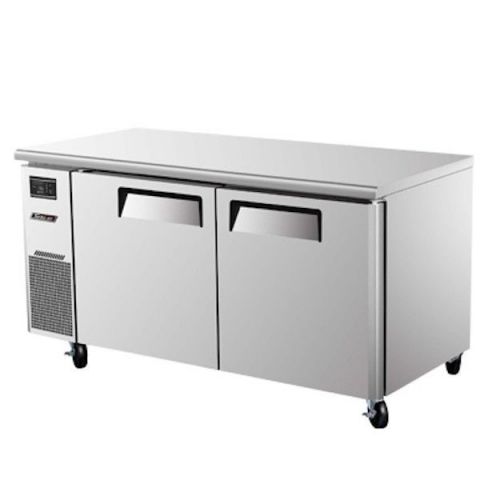 New turbo air 60&#034; j series stainless steel undercounter freezer - 2 doors!! for sale