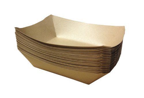Brown Paper Food Trays | 50ct New