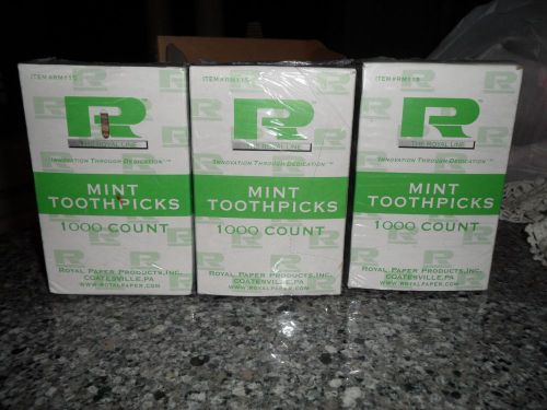 The Royal Line 1000 Count Mint Toothpicks