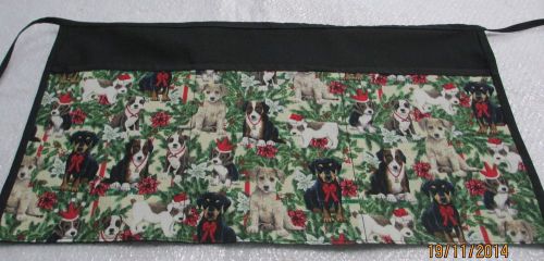 Waiter/waitress Server Waist Apron, CHRISTMAS PUPPIES