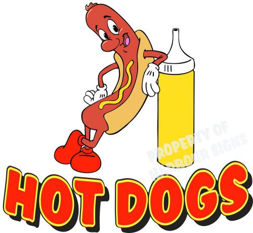 Hot Dogs Decal 14&#034; Concession Restaurant Food Truck Stand Vinyl Menu Sticker