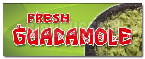 12&#034; GUACAMOLE DECAL sticker fresh avocado dip chip dip Mexican food taco burrito