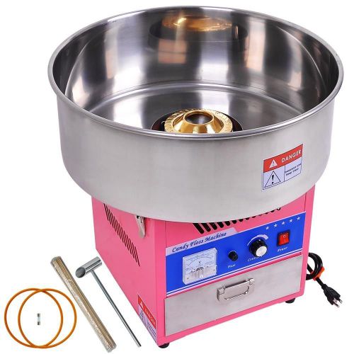 New commercial cotton candy machine kit pink electric floss maker vendor 1050w for sale
