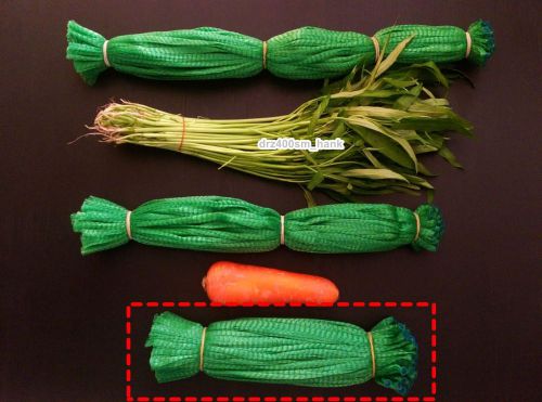 500 PCS 12&#034; 30.5cm Green Poly Mesh Net Bags for Tomato Onion Pepper Eggplant Yam