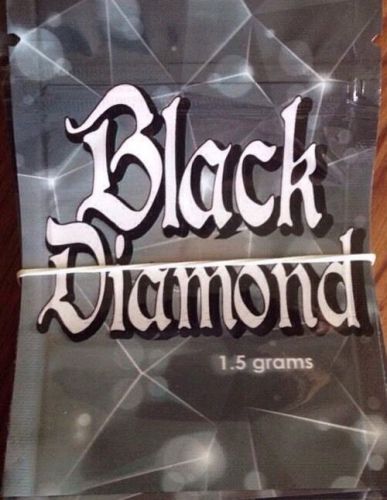 100 Black Diamond 1.5g EMPTY** mylar ziplock bags (good for crafts jewelry)