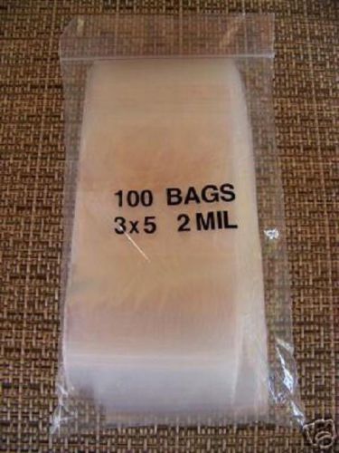 PLASTIC BAG 3x5 zip lock white block small poly 100