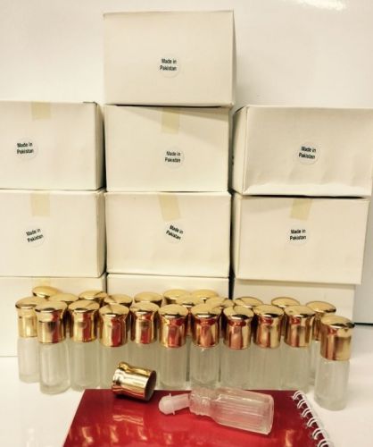 Glass Bottles 2ml Gold Caps for Body oil / Perfume 144 total 12 Boxes x 12ea Box