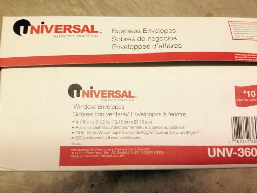 Universal Window Business Envelope 36005 #500/PER BOX