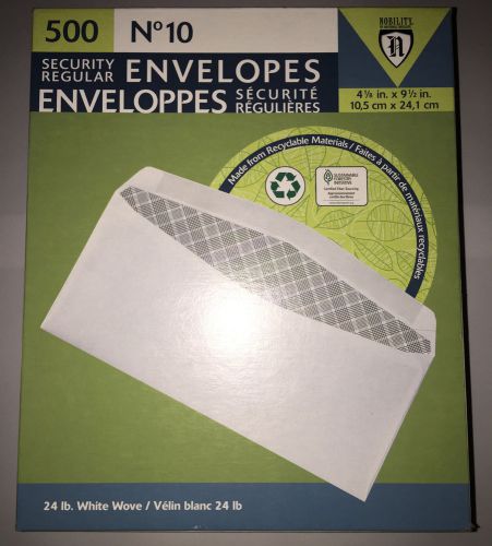 #10 Security Regular Envelopes - #10-24# (4.12 x 9.5) Nobility National 500/Box