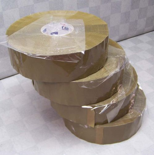 4 Rolls 3&#034; Supreme Carton Case Box Sealing Tape 3000ft 72mm/914M/2.0mil 1182