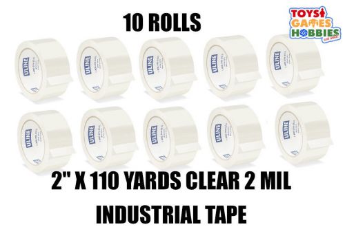 10 rolls of uline 2 mil industrial packing shipping tape 2&#034; x 110 yards clear for sale