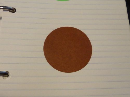 round BROWN 2&#034; color coding inventory labels-  20 labels/stickers 2 inch dot