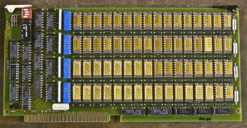LARGE CIRCUIT BOARD WITH 64 GOLD IC CHIPS