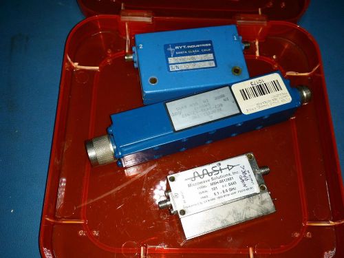 AMPLFIER, FILTER, ISOLATOR-LOT 3 ITEMS, R.Y.T., REACTEL, MICROWAVE SOLUTIONS