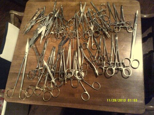 medical scissors,tweezers,etc,over 60 pcs,