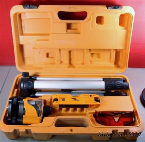 Johnson hot shot rotary laser level kit in case w/ tripod and safety glasses for sale