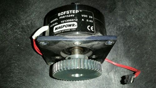 Magpowr sofstep model psb1524v stepper motor with plate and gear 24v .49a
