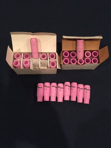 49 alumina ceramic cup nozzles tig mixed lot 10n47 and others for sale