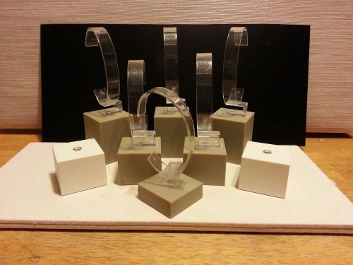 Fossil watch/bracelet display stands,taupe in color for sale
