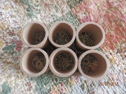 Lot of 6 Heavy Duty 3&#034; x 3 1/4&#034; x 1/4&#034; Cardboard Crafting Tubes