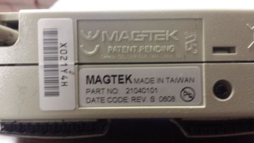 Magtek 21040101 Mini USB Swipe Card Reader 1/2/3 HID Compatible POS White Used