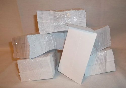 1 new case 490 white coin envelopes 3x4.5 s-17208 uline small for sale