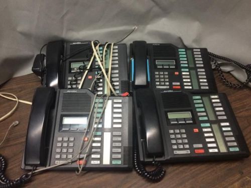 Nortel Phones LOT of 4 - 1 Norstar M7324 - 3 Meridian M7324 Black