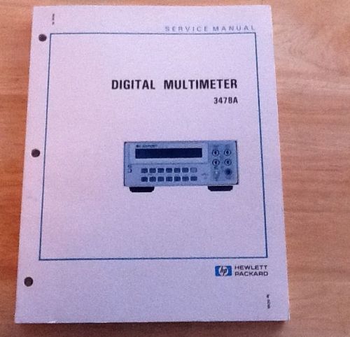 Digital Multimeter 3478A Service Manual